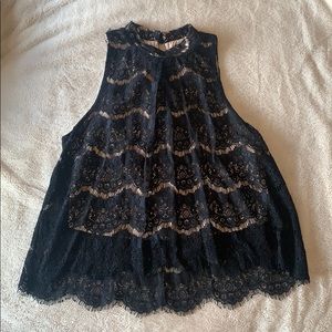 Black lace top